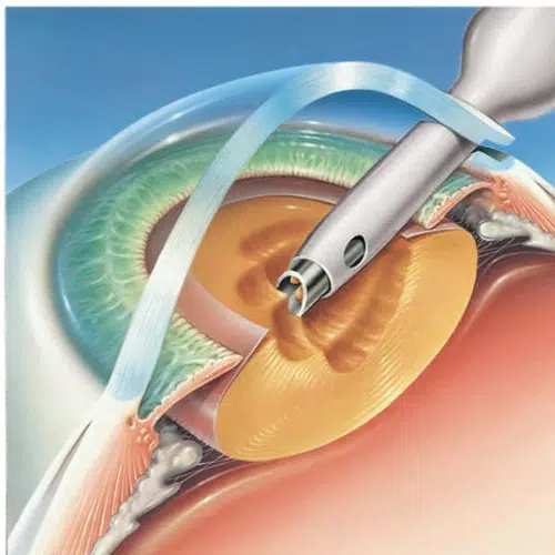 超聲乳化白內障手術過程示意圖